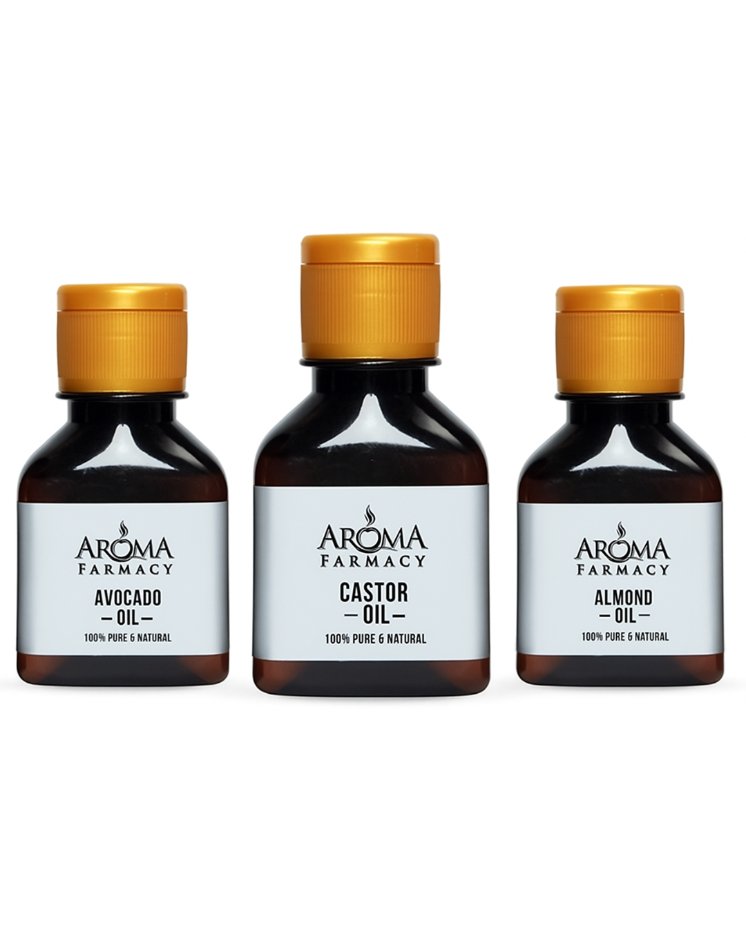 Top Selling 3 Carrier Oils 100% Pure & Natural (Almond, Avocado, Castor)