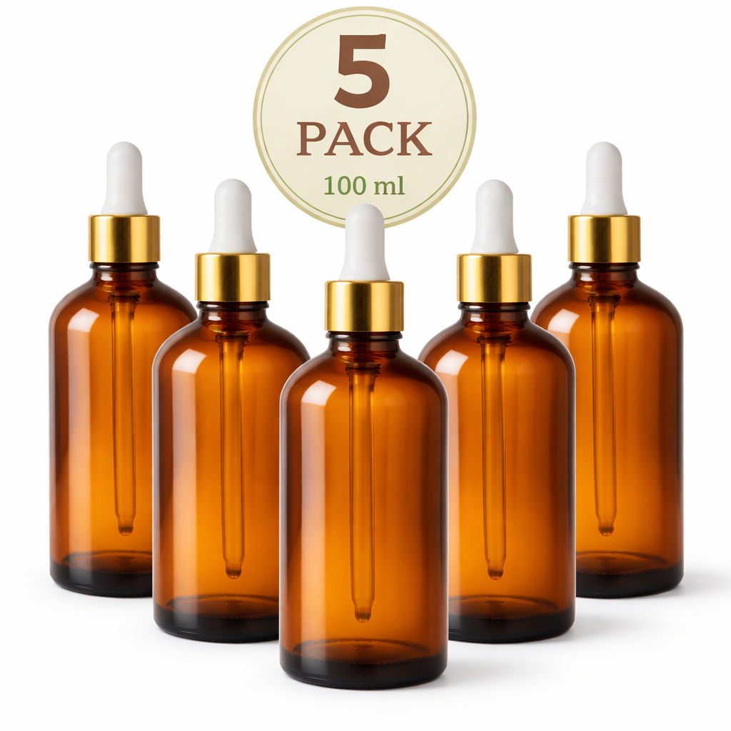 Amber Glass Dropper Bottles – 10ml , 30ml and 100ml