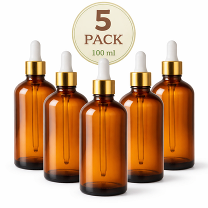 Amber Glass Dropper Bottles – 10ml , 30ml and 100ml
