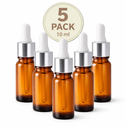 Amber Glass Dropper Bottles – 10ml , 30ml and 100ml