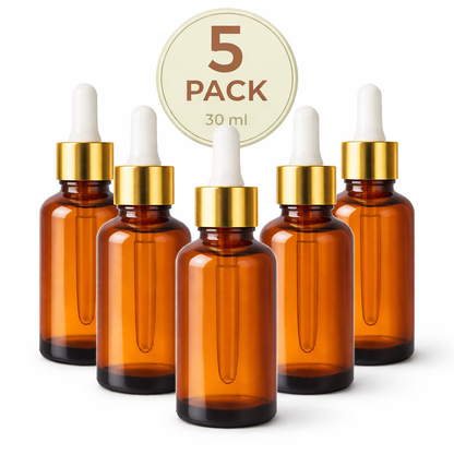 Amber Glass Dropper Bottles – 10ml , 30ml and 100ml