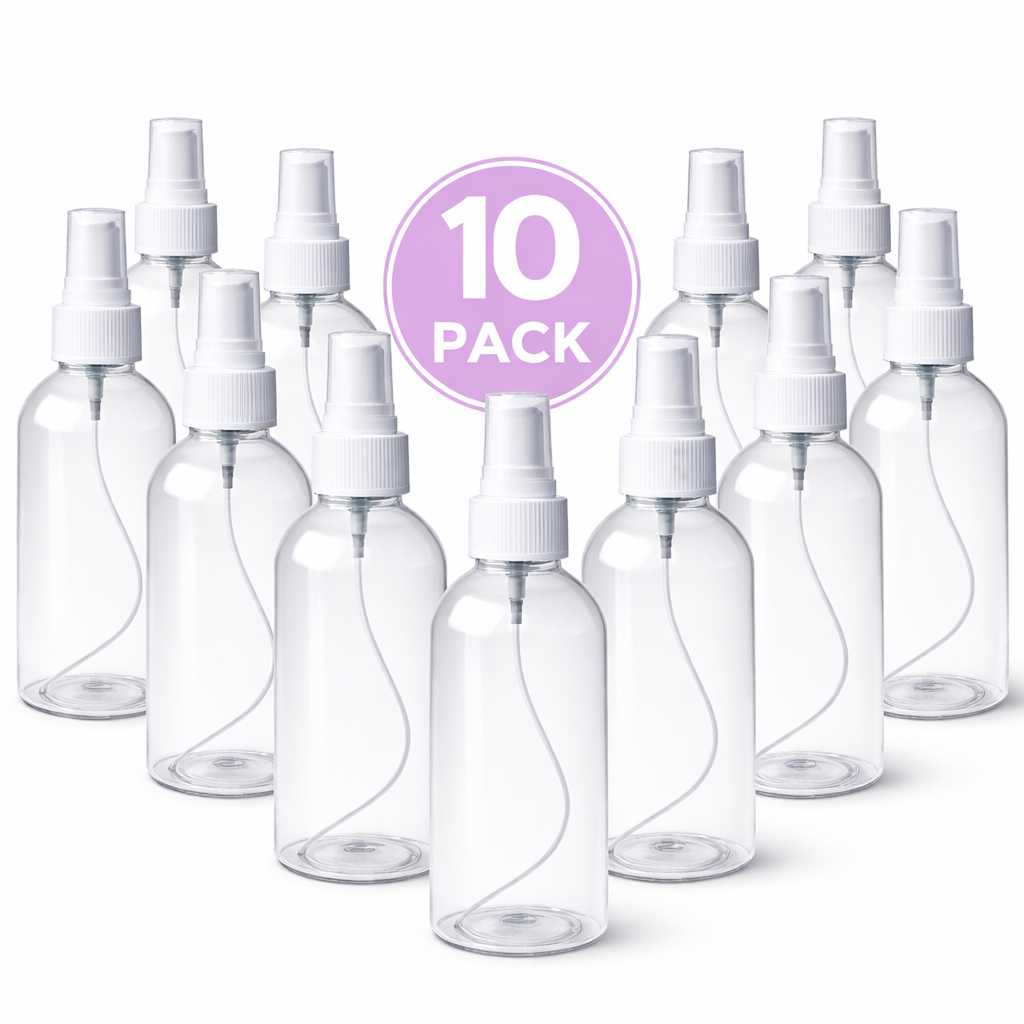 120ml Clear Plastic Pump Spray Bottle - Refillable Travel Size