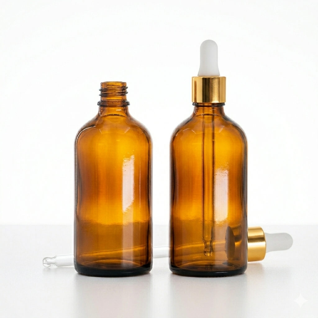 Amber Glass Dropper Bottles – 10ml , 30ml and 100ml