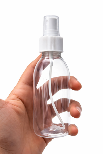 120ml clear refillable pump bottle for Sarson ka Tel, almond oil, hair oils, and lotions—durable plastic with locking pump.